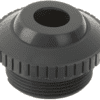 A Hayward SP1419DDGR Dark Gray 3/4-Inch Opening Hydrostream Directional Flow Inlet Fitting with 1-1/2-Inch MIP Thread for a plastic pipe.